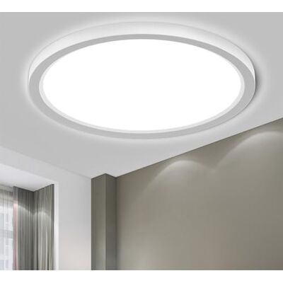 LQWELL Led-plafondlamp voor badkamer, waterdicht, IP44, rond, plat, 50 W, 6000 K, 5500 lm, modern, eenvoudig en dun, voor woonkamer, badkamer, slaapkamer, keuken, balkon, kelder, 600 x 25 mm LQWELL Led-plafondlamp voor badkamer, waterdicht, IP44, rond, plat, 50 W, 6000 K, 5500 lm, modern, eenvoudig en dun, voor woonkamer, badkamer, slaapkamer, keuken, balkon, kelder, 600 x 25 mm