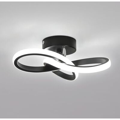 Toolight Comely Moderne led-plafondlamp, 22 W, 2500 lm, klavervorm, plafondlamp, zwart, voor hal, keuken, badkamer, slaapkamer, woonkamer, koud wit, 6500 K, diameter 25 cm Toolight Comely Moderne led-plafondlamp, 22 W, 2500 lm, klavervorm, plafondlamp, zwart, voor hal, keuken, badkamer, slaapkamer, woonkamer, koud wit, 6500 K, diameter 25 cm