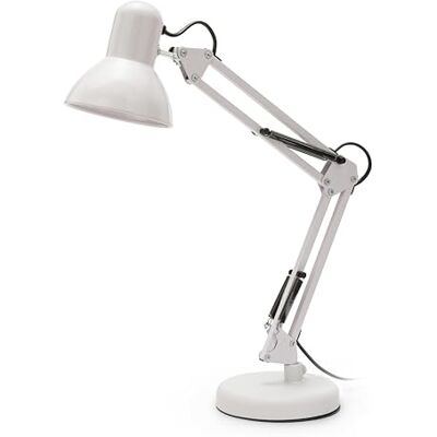 Velamp Charleston XL: bureaulamp "Architektekt", wit, E27-fitting Velamp Charleston XL: bureaulamp "Architektekt", wit, E27-fitting