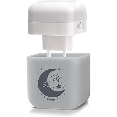 Reer SleepLight 52401 2-in-1 nachtlampje voor stopcontact en werkt op batterijen (aan/uit modus en sensor) lichtgrijs Reer SleepLight 52401 2-in-1 nachtlampje voor stopcontact en werkt op batterijen (aan/uit modus en sensor) lichtgrijs