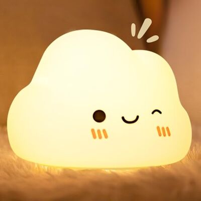 Diboniur Nachtlampje voor baby's, wolk, nachtlampje, kinderen, oplaadbaar, 7 kleuren, 3 helderheid, nachtlampje voor baby's, moederschap, bedlampje voor kinderen, decoratie, babykamer, wit Diboniur Nachtlampje voor baby's, wolk, nachtlampje, kinderen, oplaadbaar, 7 kleuren, 3 helderheid, nachtlampje voor baby's, moederschap, bedlampje voor kinderen, decoratie, babykamer, wit