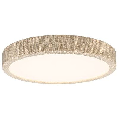 Paulmann 71052 Cosara led-paneel, rond, 15 W, IP44, 1300 lm, 300 mm, plafondlamp, beige, stof/kunststof, 3000 K, warmwit, badlamp Paulmann 71052 Cosara led-paneel, rond, 15 W, IP44, 1300 lm, 300 mm, plafondlamp, beige, stof/kunststof, 3000 K, warmwit, badlamp