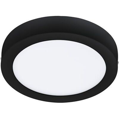 EGLO connect.z Fueva-Z aangesloten led-plafondlamp, Ø 21 cm, ZigBee plafondlamp voor badkamer, app- en spraakbediening, warmwit koud, dimbaar, zwart, IP44 EGLO connect.z Fueva-Z aangesloten led-plafondlamp, Ø 21 cm, ZigBee plafondlamp voor badkamer, app- en spraakbediening, warmwit koud, dimbaar, zwart, IP44