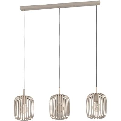 EGLO Romazzina Hanglamp, kroonluchter met 3 lampen voor woonkamer en eetkamer, hanglamp, metaal, zandkleurig, plafondlamp, met E27-fitting EGLO Romazzina Hanglamp, kroonluchter met 3 lampen voor woonkamer en eetkamer, hanglamp, metaal, zandkleurig, plafondlamp, met E27-fitting