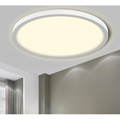 LQWELL ® Led-plafondlamp, waterdicht, IP44, voor badkamer, rond, plat, 50 W, 4000 K, 5500 lm, modern, eenvoudig en dun, voor woonkamer, badkamer, slaapkamer, keuken, balkon, kelder, 600 x 25 mm LQWELL ® Led-plafondlamp, waterdicht, IP44, voor badkamer, rond, plat, 50 W, 4000 K, 5500 lm, modern, eenvoudig en dun, voor woonkamer, badkamer, slaapkamer, keuken, balkon, kelder, 600 x 25 mm