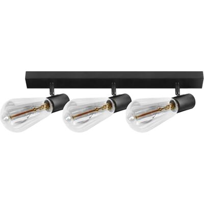 Miratic Plafondspots E27 IP20 plafondverlichting voor woonkamer, keuken en slaapkamer, plafondlamp, spot voor binnenverlichting (geen lamp inbegrepen) (3 x 60 W) Miratic Plafondspots E27 IP20 plafondverlichting voor woonkamer, keuken en slaapkamer, plafondlamp, spot voor binnenverlichting (geen lamp inbegrepen) (3 x 60 W)