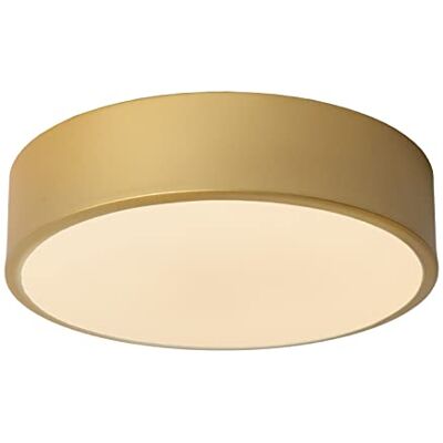 LUCIDE UNAR Plafondlamp, Ø 20 cm, 1 x 12 W, 2700 K, mat goud/messing LUCIDE UNAR Plafondlamp, Ø 20 cm, 1 x 12 W, 2700 K, mat goud/messing