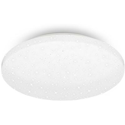 Briloner Led-plafondlamp met sterrendecoratie, led-plafondlamp voor badkamer, IP44, opengewerkt decor, neutraal wit licht, Ø 275 mm, wit Briloner Led-plafondlamp met sterrendecoratie, led-plafondlamp voor badkamer, IP44, opengewerkt decor, neutraal wit licht, Ø 275 mm, wit