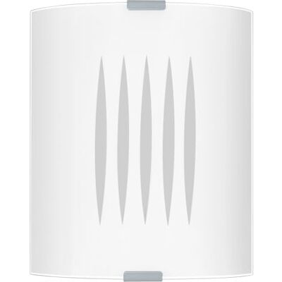 EGLO Grafik Wand-/plafondlamp, klassieke lamp met 1 lichtpunt, van metaal en gesatineerd glas, met lijnmotief, voor woonkamer of hal, E27-fitting EGLO Grafik Wand-/plafondlamp, klassieke lamp met 1 lichtpunt, van metaal en gesatineerd glas, met lijnmotief, voor woonkamer of hal, E27-fitting