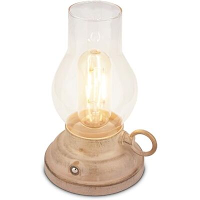 Briloner Draadloze led-tafellamp IP44 met aanraking, dimbaar, verwisselbare batterij, campinglamp, tafellamp, elektronische olielamp, petroleumlamp, antiek, 10,5 x 17,5 cm Briloner Draadloze led-tafellamp IP44 met aanraking, dimbaar, verwisselbare batterij, campinglamp, tafellamp, elektronische olielamp, petroleumlamp, antiek, 10,5 x 17,5 cm