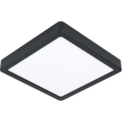 EGLO LED plafondlamp Fueva 5, L x B 21 cm, 1 lichtpunt, moderne opbouwlamp van staal met een kunststof lichtoppervlak, plafondlamp in zwart, wit, LED opbouwlamp warmwit EGLO LED plafondlamp Fueva 5, L x B 21 cm, 1 lichtpunt, moderne opbouwlamp van staal met een kunststof lichtoppervlak, plafondlamp in zwart, wit, LED opbouwlamp warmwit