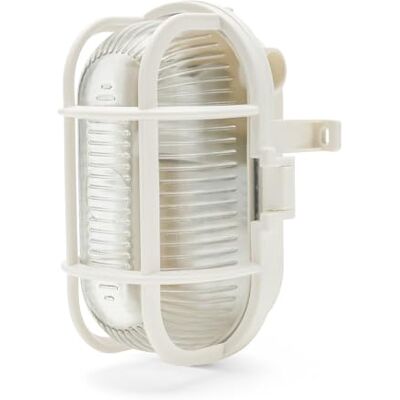 Velamp Turtle-B wandlamp / plafondlamp ovaal kunststof + glas E27 Max 60 W. Geschikt voor led IP44: voor binnen of buiten, voor balkon, garage, Veranda, wit Velamp Turtle-B wandlamp / plafondlamp ovaal kunststof + glas E27 Max 60 W. Geschikt voor led IP44: voor binnen of buiten, voor balkon, garage, Veranda, wit