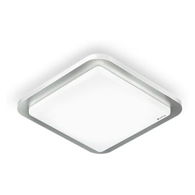 Steinel Led-plafondlamp met sensor RS LED D2, HF-sensor, registratiehoek: 360°, reikwijdte: 3-8 m, 9,5 W, led-module, IP20, geborstelde metalen rand Steinel Led-plafondlamp met sensor RS LED D2, HF-sensor, registratiehoek: 360°, reikwijdte: 3-8 m, 9,5 W, led-module, IP20, geborstelde metalen rand