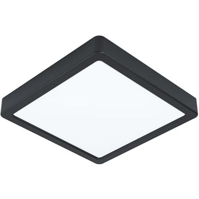 EGLO LED plafondlamp Fueva 5, L x B 21 cm, 1 lichtpunt, moderne opbouwlamp van staal met een kunststof lichtoppervlak, plafondlamp in zwart, wit, LED opbouwlamp neutraal wit EGLO LED plafondlamp Fueva 5, L x B 21 cm, 1 lichtpunt, moderne opbouwlamp van staal met een kunststof lichtoppervlak, plafondlamp in zwart, wit, LED opbouwlamp neutraal wit