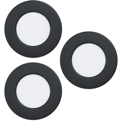 EGLO connect.z Set van 3 Fueva 6-Z Smart LED-spots, Ø 8,6 cm, ZigBee inbouwlamp voor badkamer, Alexa app en spraakbediening, RGB, warm wit koud, dimbaar, zwart, IP44 EGLO connect.z Set van 3 Fueva 6-Z Smart LED-spots, Ø 8,6 cm, ZigBee inbouwlamp voor badkamer, Alexa app en spraakbediening, RGB, warm wit koud, dimbaar, zwart, IP44