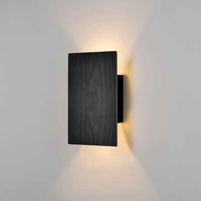 ouglres Zwarte houten wandlamp met schakelaar, vintage led-nachtlamp, warmwitte wandlamp in modern design voor slaapkamer, woonkamer, hal, trappenhuis, bedlamp ouglres Zwarte houten wandlamp met schakelaar, vintage led-nachtlamp, warmwitte wandlamp in modern design voor slaapkamer, woonkamer, hal, trappenhuis, bedlamp