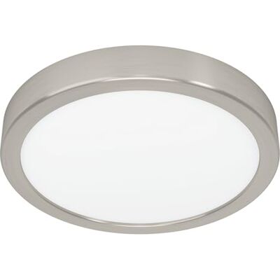 EGLO Fueva 6 led-plafondlamp, ronde plafondlamp, bureauverlichting, opbouwlamp van zilverkleurig metaal en kunststof, wit, warm wit koud wit, ø 21 cm EGLO Fueva 6 led-plafondlamp, ronde plafondlamp, bureauverlichting, opbouwlamp van zilverkleurig metaal en kunststof, wit, warm wit koud wit, ø 21 cm