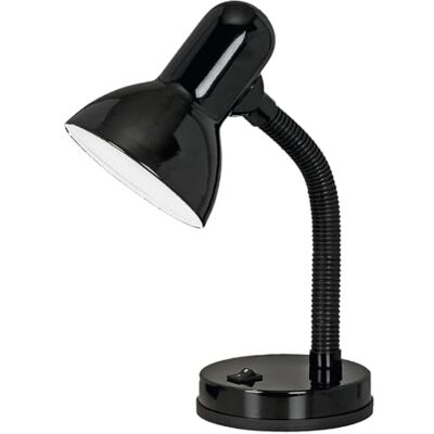 EGLO Tafellamp Basic, 1 lamp tafellamp, bureaulamp van staal en kunststof, kleur: zwart, fitting: E27 EGLO Tafellamp Basic, 1 lamp tafellamp, bureaulamp van staal en kunststof, kleur: zwart, fitting: E27