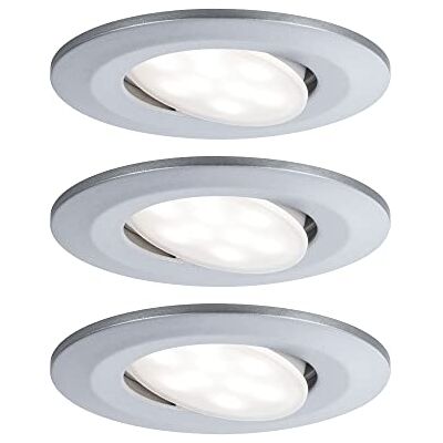 Paulmann Calla Set van 3 ronde led-inbouwspots Calla 3 x 6,5 W IP65 dimbaar chroom mat kunststof kastverlichting 4000 K Indice de protection IP65 (protection contre les projections d'eau), spots LED orientables, dimmables, 3 × 5, 2 W Paulmann Calla Set van 3 ronde led-inbouwspots Calla 3 x 6,5 W IP65 dimbaar chroom mat kunststof kastverlichting 4000 K Indice de protection IP65 (protection contre les projections d'eau), spots LED orientables, dimmables, 3 × 5, 2 W