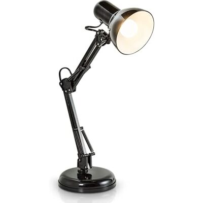 B.K.Licht I Tafellamp voor binnen I metaal I zwart I industrieel tafellamp I bureaulamp I kantelbaar I netstroom I design I retro bureaulampen I bureau I vintage desk lamp I E14 fitting I excl. E14 B.K.Licht I Tafellamp voor binnen I metaal I zwart I industrieel tafellamp I bureaulamp I kantelbaar I netstroom I design I retro bureaulampen I bureau I vintage desk lamp I E14 fitting I excl. E14