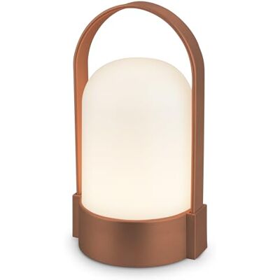 Briloner Draadloze led-tafellamp, IP44, touchscreen, dimbaar, verwisselbare batterij, nachtkastje, lezen, led, camping, batterijlamp, 9 x 8 x 15,5 cm, metaalbruin Briloner Draadloze led-tafellamp, IP44, touchscreen, dimbaar, verwisselbare batterij, nachtkastje, lezen, led, camping, batterijlamp, 9 x 8 x 15,5 cm, metaalbruin