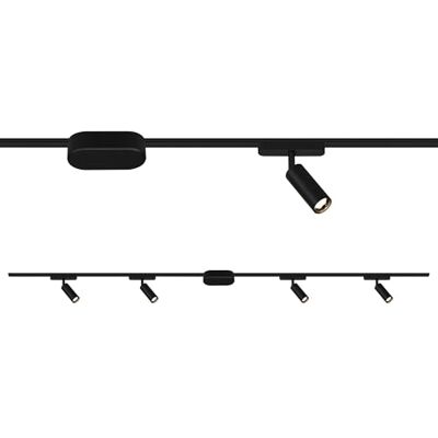 Briloner Luxtrail railsysteem starterset, 4 x led-spots, uittrekbaar, draaibaar, lampen, lichtrailsysteem voor plafond, spoor, led-plafondlamp, spotlight, 2 m, zwart Briloner Luxtrail railsysteem starterset, 4 x led-spots, uittrekbaar, draaibaar, lampen, lichtrailsysteem voor plafond, spoor, led-plafondlamp, spotlight, 2 m, zwart