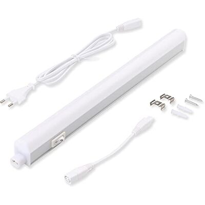 DA LIGHT Led-onderbouwlamp, 5 W, 31,5 cm, 450 lm, 4000 K, neutraal wit, keukenlamp, kastverlichting, superhelder, voor keuken, kast, uittrekbaar door insteeksysteem DA LIGHT Led-onderbouwlamp, 5 W, 31,5 cm, 450 lm, 4000 K, neutraal wit, keukenlamp, kastverlichting, superhelder, voor keuken, kast, uittrekbaar door insteeksysteem