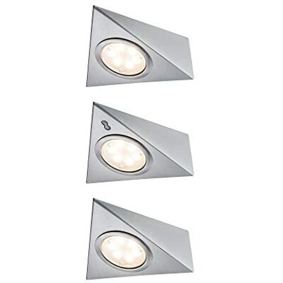 Paulmann 93572 bliksemschicht. meubels LED sensor proxi. vierkant incl. 3 x 2,8 W bliksem. kast geborsteld staal bliksem. kast metaal glas keukenlamp 2700K Paulmann 93572 bliksemschicht. meubels LED sensor proxi. vierkant incl. 3 x 2,8 W bliksem. kast geborsteld staal bliksem. kast metaal glas keukenlamp 2700K