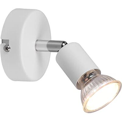 RL LIVE YOUR LIGHT Reality Leuchten Paris R80911031 wandspot van metaal mat wit exclusief GU10 RL LIVE YOUR LIGHT Reality Leuchten Paris R80911031 wandspot van metaal mat wit exclusief GU10