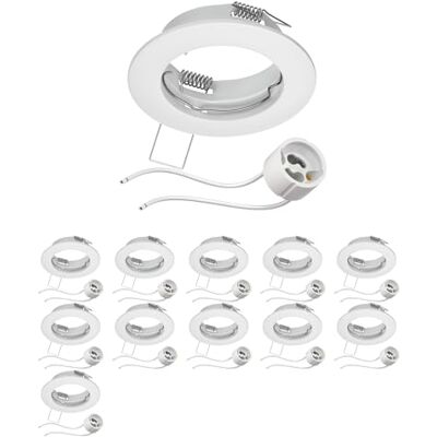 ledscom.de FERE 12 inbouwspots met behuizing voor in het plafond, mat wit (led/halogeen/GU10/MR16/PAR16/50 mm) incl. GU10-fitting ledscom.de FERE 12 inbouwspots met behuizing voor in het plafond, mat wit (led/halogeen/GU10/MR16/PAR16/50 mm) incl. GU10-fitting
