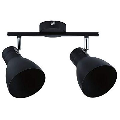 Paulmann 667.60 66760 Spot Davy 2 lampen max. plafondlamp 2 x 20 W metaal zwart E27, 2 stuks Paulmann 667.60 66760 Spot Davy 2 lampen max. plafondlamp 2 x 20 W metaal zwart E27, 2 stuks