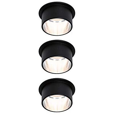 Paulmann 93383 LED inbouwlamp Gil 3-Step-Dim rond incl. 3 x 6 watt dimbaar mat zwart geborsteld ijzer inbouwspot aluminium 2700 K hoek Paulmann 93383 LED inbouwlamp Gil 3-Step-Dim rond incl. 3 x 6 watt dimbaar mat zwart geborsteld ijzer inbouwspot aluminium 2700 K hoek
