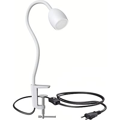 ledscom.de Klemlamp GU10 KLUK met zwanenhals, wit incl. GU10, warm wit, 4,914W, 450lm ledscom.de Klemlamp GU10 KLUK met zwanenhals, wit incl. GU10, warm wit, 4,914W, 450lm