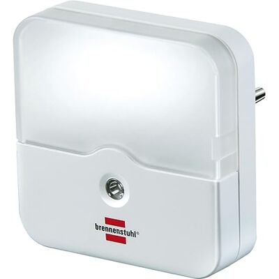 Brennenstuhl Vierkant led-oriëntatielicht/nachtlampje met schemersensor voor stopcontact (zacht en discreet licht, met 2 leds) wit Brennenstuhl Vierkant led-oriëntatielicht/nachtlampje met schemersensor voor stopcontact (zacht en discreet licht, met 2 leds) wit