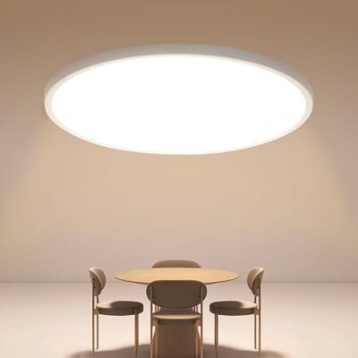 Osairous Comely Led-plafondlamp, diameter 40 cm, 36 W, 3980 lm, plafondlamp, IP44, badkamer, led, 3000 K, warm licht, voor slaapkamer, badkamer, keuken, hal, balkon Osairous Comely Led-plafondlamp, diameter 40 cm, 36 W, 3980 lm, plafondlamp, IP44, badkamer, led, 3000 K, warm licht, voor slaapkamer, badkamer, keuken, hal, balkon