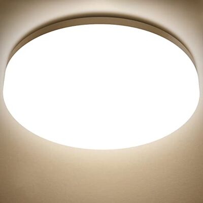 LVWIT 18 W ronde led-plafondlamp, IP65 waterdicht, perfect voor badkamer, keuken, slaapkamer, 1800 lm, ultradun LVWIT 18 W ronde led-plafondlamp, IP65 waterdicht, perfect voor badkamer, keuken, slaapkamer, 1800 lm, ultradun