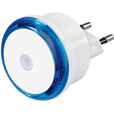 Hama Led-nachtlampje Basic av. f. mannelijk, kap. crep., spaarzaam, energie, blauw Hama Led-nachtlampje Basic av. f. mannelijk, kap. crep., spaarzaam, energie, blauw