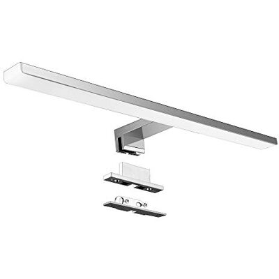 Aourow Led-spiegellamp voor badkamer, 10W, 820 lm, 40 cm, neutraal wit, 4000K, 3-in-1, IP44-230V, staal, chroom, nikkel Aourow Led-spiegellamp voor badkamer, 10W, 820 lm, 40 cm, neutraal wit, 4000K, 3-in-1, IP44-230V, staal, chroom, nikkel