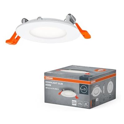 OSRAM Led-inbouwspot Downlight Slim 85 mm, 4,5 W, 4000 K, koudwit, 240 lm, wit, kunststof, geïntegreerde driver OSRAM Led-inbouwspot Downlight Slim 85 mm, 4,5 W, 4000 K, koudwit, 240 lm, wit, kunststof, geïntegreerde driver