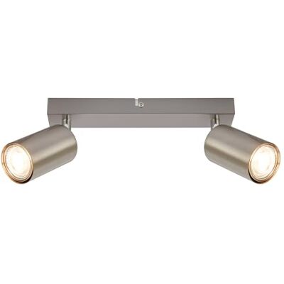 Briloner Draaibare plafondlamp, GU10-fitting, max. 9 W, plafondlamp, lamp, woonkamerlamp, slaapkamerlamp, keukenlamp, plafondspot, plafondverlichting, 25,5 cm, mat nikkel Briloner Draaibare plafondlamp, GU10-fitting, max. 9 W, plafondlamp, lamp, woonkamerlamp, slaapkamerlamp, keukenlamp, plafondspot, plafondverlichting, 25,5 cm, mat nikkel