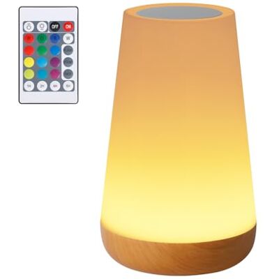 Romon Led-nachtlampje voor kinderen, bedlampje met 13 kleuren, oplaadbaar, afstandsbediening voor slaapkamer, woonkamer, camping Romon Led-nachtlampje voor kinderen, bedlampje met 13 kleuren, oplaadbaar, afstandsbediening voor slaapkamer, woonkamer, camping