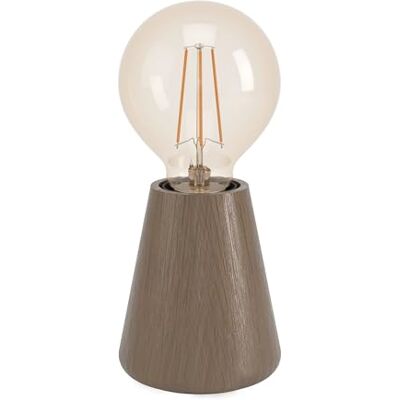 EGLO Asby tafellamp, decoratieve lamp in Japanse stijl, lamp Nachtkastje van hout, donkerbruin, verlichting voor woonkamer en slaapkamer, FSC-gecertificeerd, fitting E27 EGLO Asby tafellamp, decoratieve lamp in Japanse stijl, lamp Nachtkastje van hout, donkerbruin, verlichting voor woonkamer en slaapkamer, FSC-gecertificeerd, fitting E27