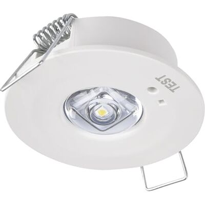 EMOS ORSU 1 W LED-veiligheidslamp met 2 lenzen en batterij Paniekverlichting met automatische testfunctie 3 uur noodmodus Inbouwmontage Koudwit licht EMOS ORSU 1 W LED-veiligheidslamp met 2 lenzen en batterij Paniekverlichting met automatische testfunctie 3 uur noodmodus Inbouwmontage Koudwit licht