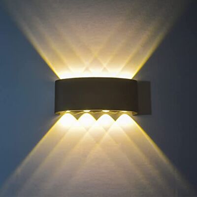 HONPHIER Moderne led-wandlamp voor binnen, 8 W, waterdicht, aluminium, voor slaapkamer, woonkamer, hal, badkamer, hal HONPHIER Moderne led-wandlamp voor binnen, 8 W, waterdicht, aluminium, voor slaapkamer, woonkamer, hal, badkamer, hal