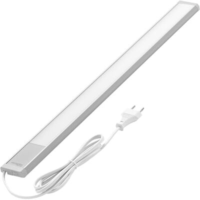 Oktaplex lighting Oktaplex Riva Led-onderbouwlamp, keukenlamp, warmwit, 57,5 cm, 730 lm, met schakelaar, 10,4 W, 230 V, zilver Oktaplex lighting Oktaplex Riva Led-onderbouwlamp, keukenlamp, warmwit, 57,5 cm, 730 lm, met schakelaar, 10,4 W, 230 V, zilver