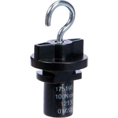 SLV 175190 adapter 3-fasen systeem haak voor S-Track 3P rail / zwart, kunststof gelegeerd staal SLV 175190 adapter 3-fasen systeem haak voor S-Track 3P rail / zwart, kunststof gelegeerd staal