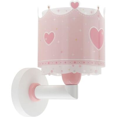 Dalber Wandlamp voor kinderen, kleine koningin, roze harten (61109) Dalber Wandlamp voor kinderen, kleine koningin, roze harten (61109)