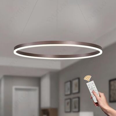 YYUTLUO Moderne led-kroonluchter DIY cirkel 1 bruine ringen: 60 cm = 29 W hangende verlichting led metaal + acryl afstandsbediening dimbaar 2,14 G hanglamp plafond rond woonkamer slaapkamer YYUTLUO Moderne led-kroonluchter DIY cirkel 1 bruine ringen: 60 cm = 29 W hangende verlichting led metaal + acryl afstandsbediening dimbaar 2,14 G hanglamp plafond rond woonkamer slaapkamer