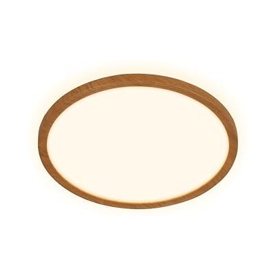 Briloner Led-plafondlamp met indirect licht, plat, warm wit licht, led-lamp, led-plafondlamp, woonkamerlamp, led-paneel, keukenlamp, slaapkamerlamp, 29 x 3 cm, houten frame Briloner Led-plafondlamp met indirect licht, plat, warm wit licht, led-lamp, led-plafondlamp, woonkamerlamp, led-paneel, keukenlamp, slaapkamerlamp, 29 x 3 cm, houten frame