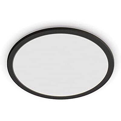 Philips Superslim Badkamerverlichting Zwart Warmwit licht 15 W Spatwaterdicht Dimbaar Geïntegreerde LED-lamp Philips Superslim Badkamerverlichting Zwart Warmwit licht 15 W Spatwaterdicht Dimbaar Geïntegreerde LED-lamp